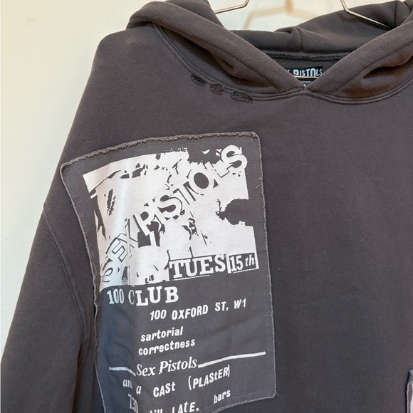 NWOT Urban Outfitters Sex Pistols Patched Graphic Hoodie Sweatshirt Size S/M - Picture 8 of 15